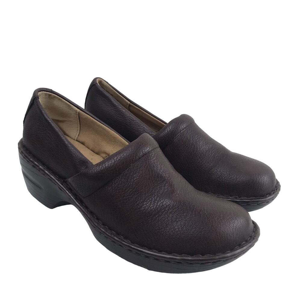 GH Bass Women's Sheena Brown Ripple Vegan Leather Clog Nurse Slip-On Shoes 7.5M